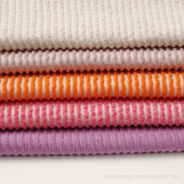Polyester Viscose Single Jersey Fabric Jacquard